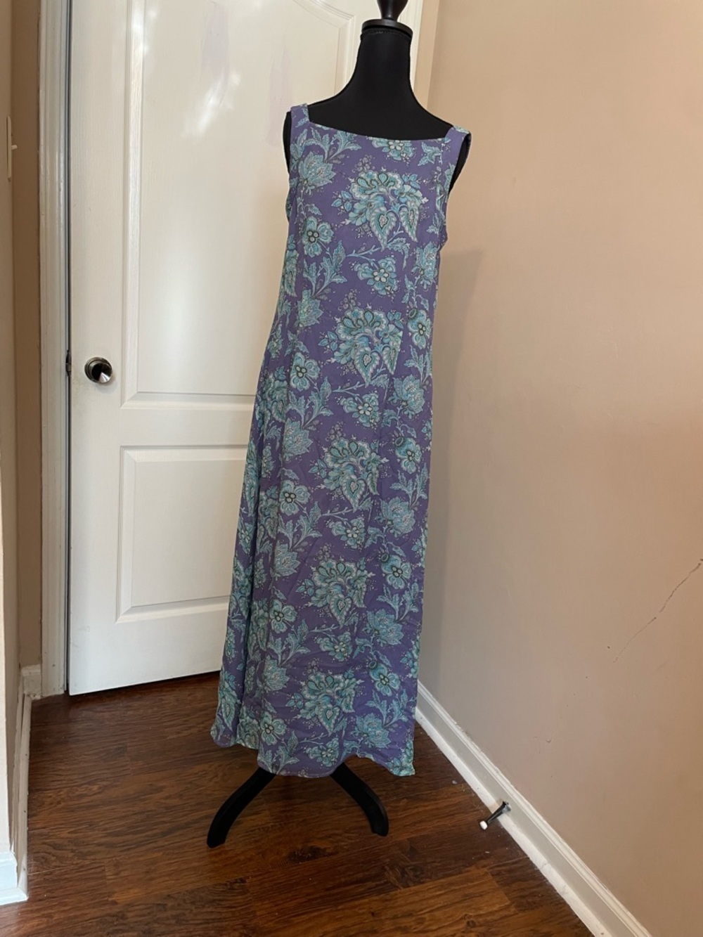 COLDWATER CREEK Maxi Dress Size 10 Soft Floral Silk Chiffon Romantic Fairy Y2K